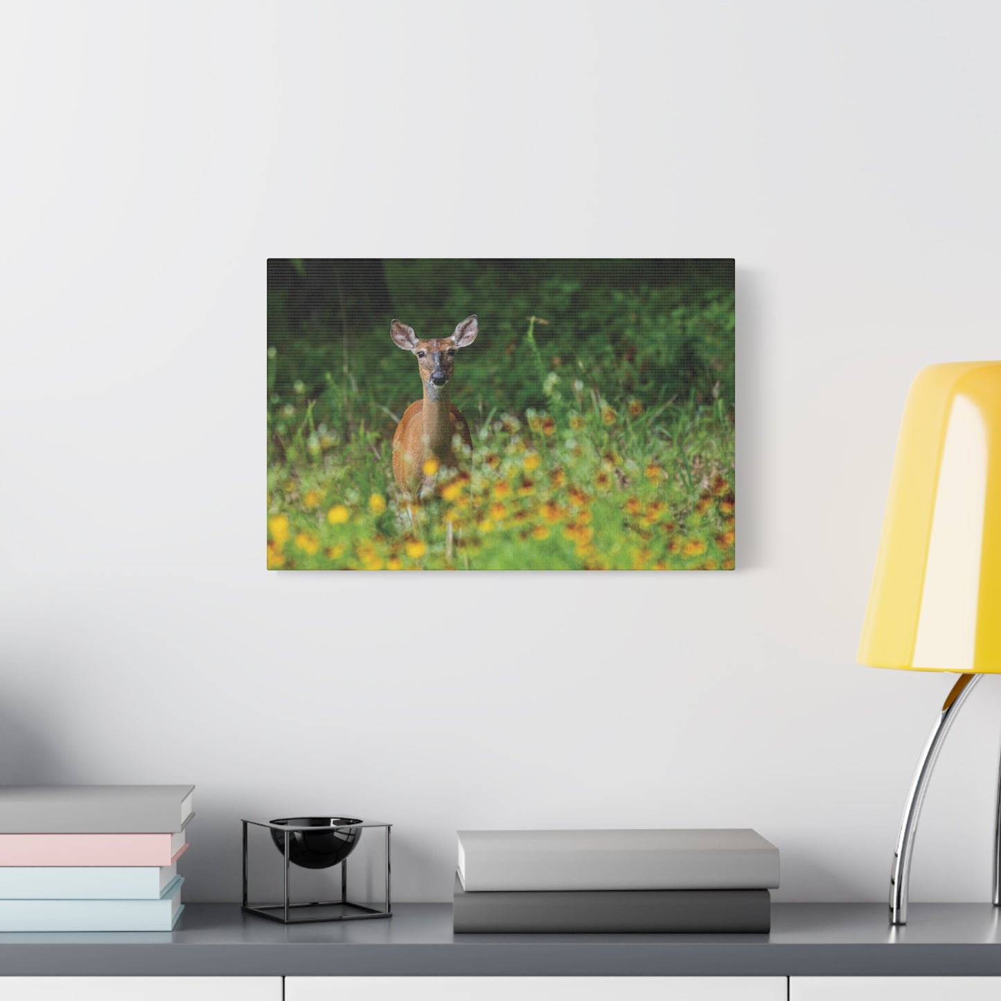 Wildflower Deer Canvas Wall Art