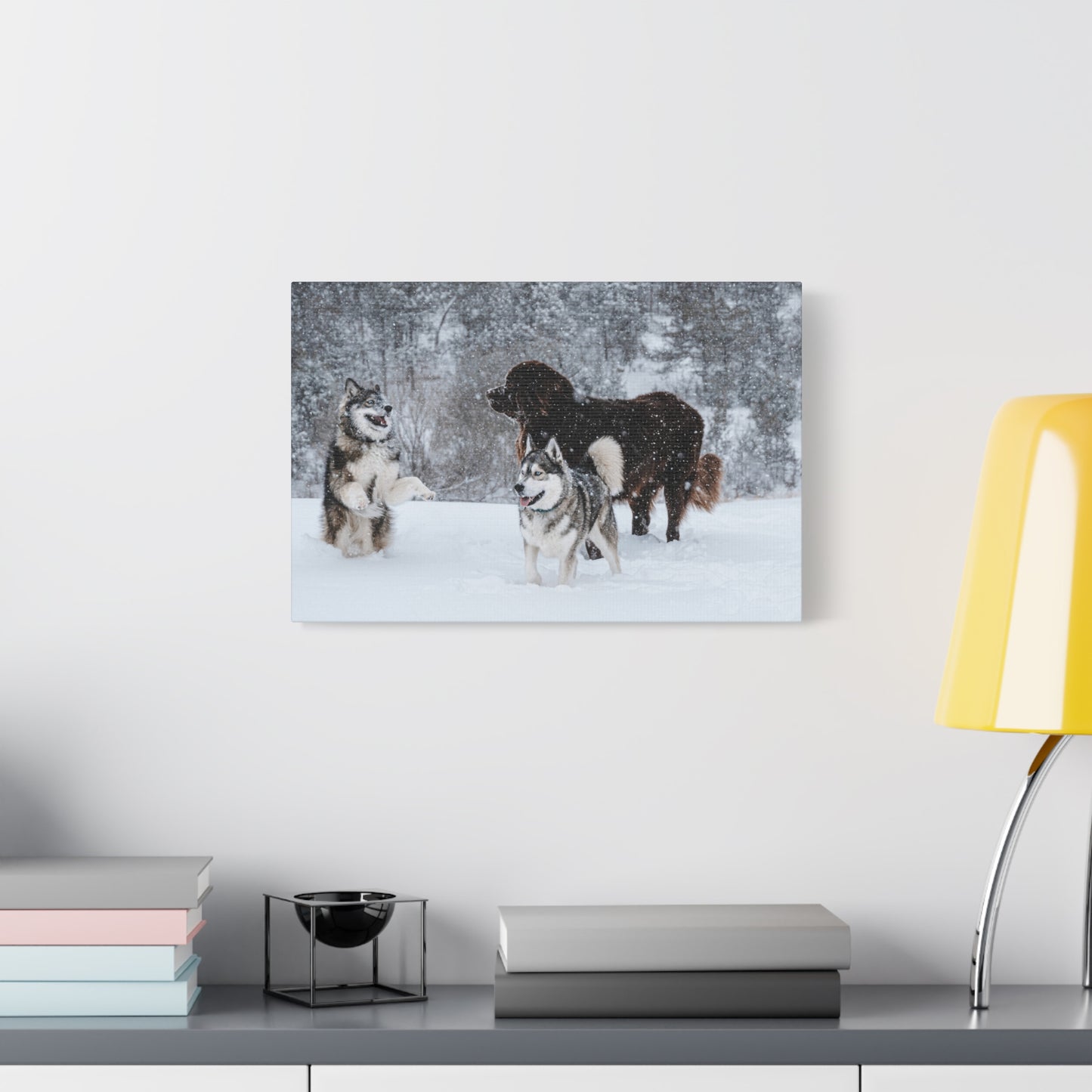 Northern Breeds Snow Day Canvas Wall Art
