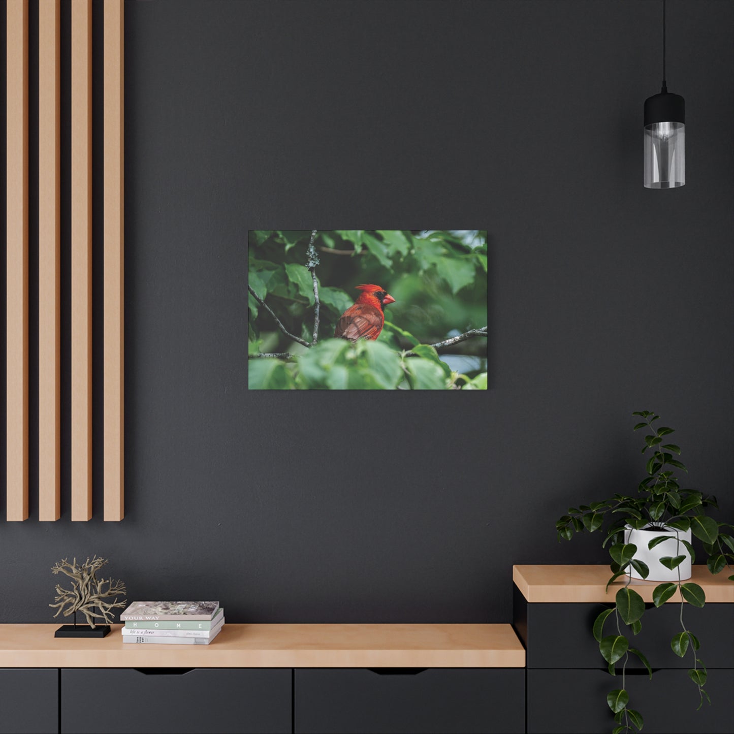 Northern Cardinal in the Natural State Canvas Wall Art